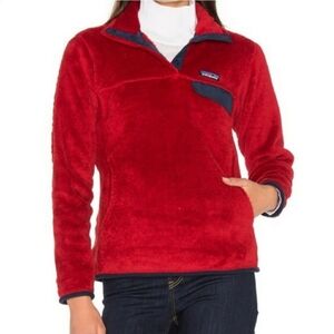 PATAGONIA Synchilla Retool Snap-T red fleece pullover jacket XS